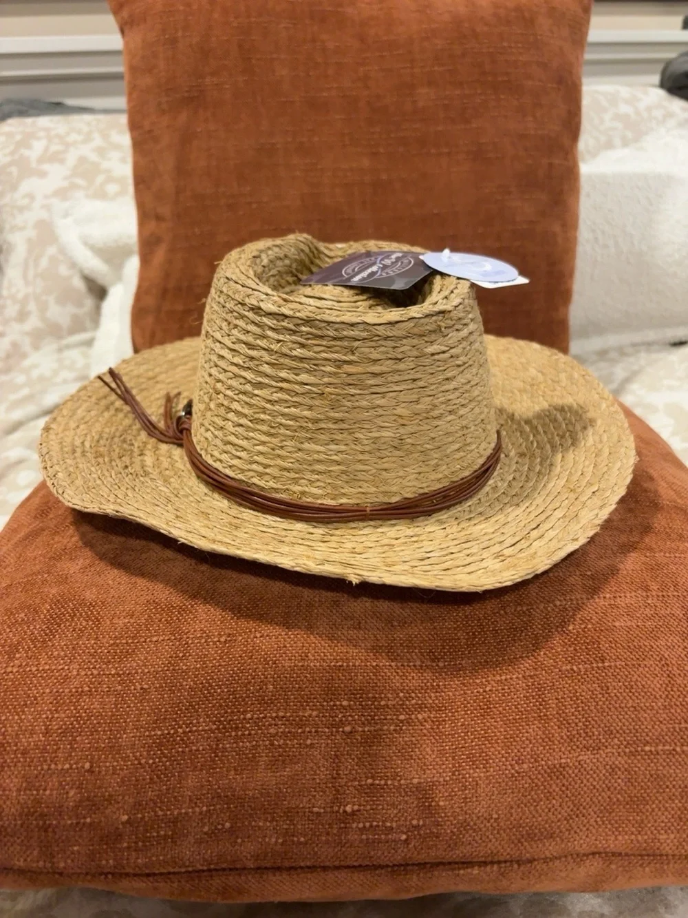Wallaroo Jane Seymour Quinn Raffia Hat UPF 50+ NWT Western Sun Hat